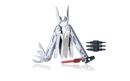 Multitool AZYMUT Giewon FS - Fire Starter - 19 narzędzi - krzesiwo + gwizdek + kabura do pasa (H2038A)