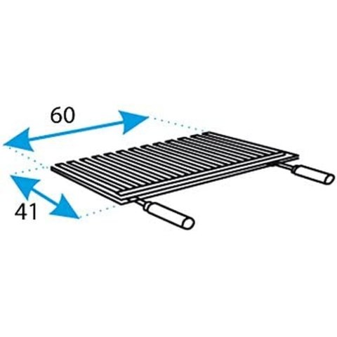 Szuflada z rusztem ze stali nierdzewnej Imex el Zorro Żelazo Grill Popielaty Pulpit (Odnowione D)
