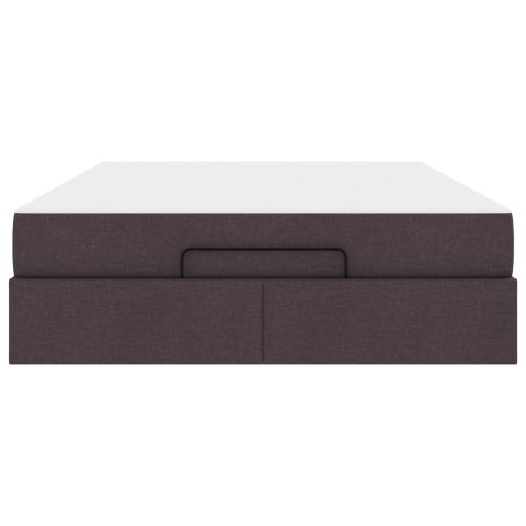 VidaXL Rama łóżka z materacem z materacem 2 pcs Brązowy tkanina