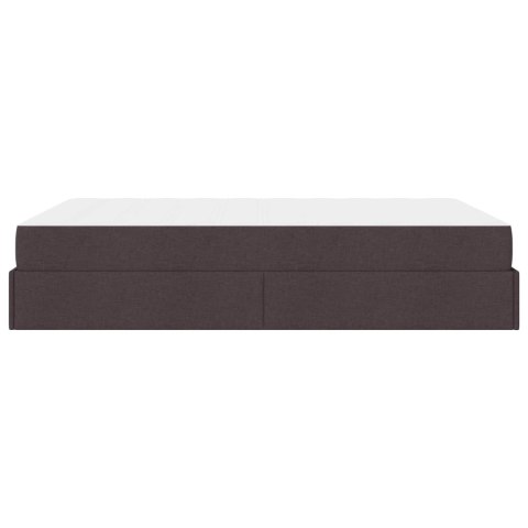 VidaXL Rama łóżka z materacem z materacem 2 pcs Brązowy tkanina