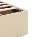 VidaXL Rama łóżka z materacem z materacem 2 pcs Kremowy tkanina