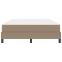 VidaXL Ramka łóżka z materacem Cappuccino 140 x 190 cm tkanina