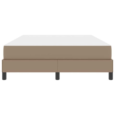 VidaXL Ramka łóżka z materacem Cappuccino 140 x 190 cm tkanina