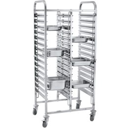 Wózek do transportu pojemników podwójny 30 x GN 1/1 - Hendi 810576