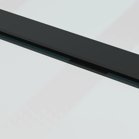 Drzwi przesuwne z osprzętem, 102x205 cm, szkło ESG i aluminium