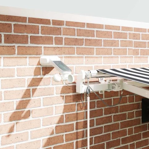 VidaXL Automatyczna markiza z LED, antracytowo-biała, 450x300 cm