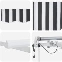 VidaXL Automatyczna markiza z LED, antracytowo-biała, 450x300 cm