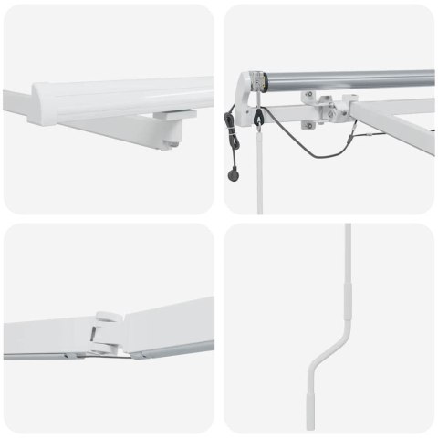 VidaXL Rama markizy Ze LED Lights Biały 450 × 300 cm Aluminium