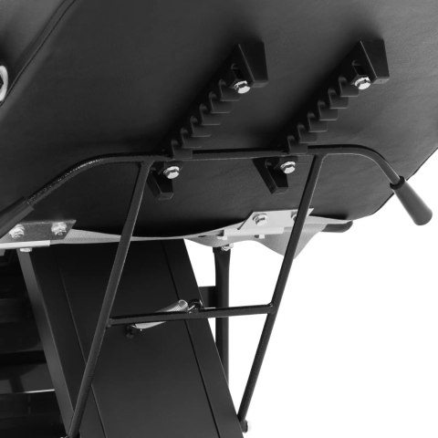 Fotel kosmetyczny do zabiegów masażu tatuażu 200 kg IMOLA - czarny