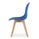 Krzesło KITO niebieskie / nogi naturalne x 1