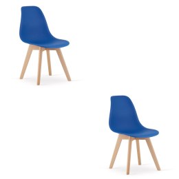 Krzesło KITO niebieskie / nogi naturalne x 2