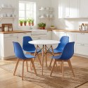 Krzesło KITO niebieskie / nogi naturalne x 3