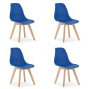 Krzesło KITO niebieskie / nogi naturalne x 4