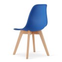 Krzesło KITO niebieskie / nogi naturalne x 4