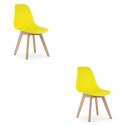 Krzesło KITO żółte / nogi naturalne x 2