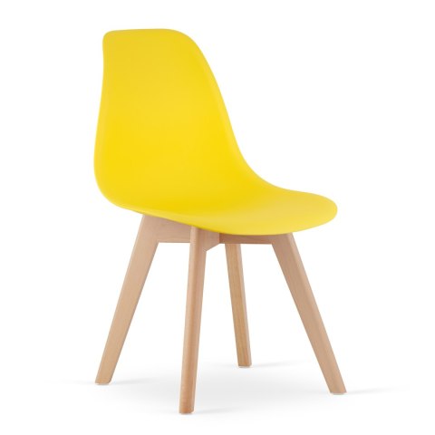 Krzesło KITO żółte / nogi naturalne x 2