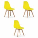 Krzesło KITO żółte / nogi naturalne x 3