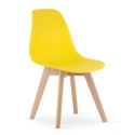 Krzesło KITO żółte / nogi naturalne x 3