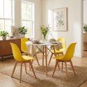 Krzesło KITO żółte / nogi naturalne x 3