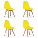 Krzesło KITO żółte / nogi naturalne x 4