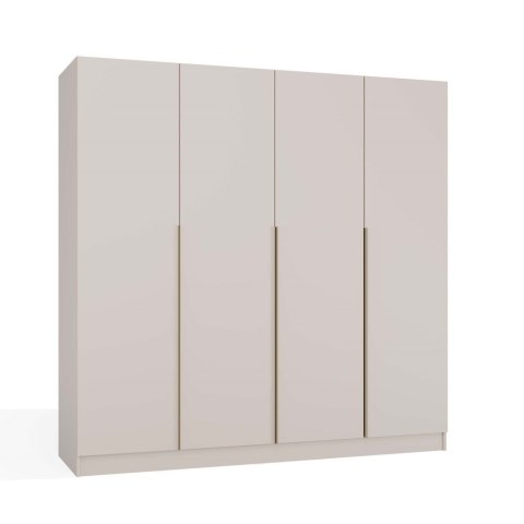 SZAFA SENSO 4D 200 CM 4 DRZWI ZŁOTE UCHWYTY DO SALONU SYPIALNI KASZMIR BEŻ