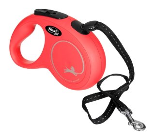 Smycz NEW CLASSIC M linka -5m -do 20kg czerwony