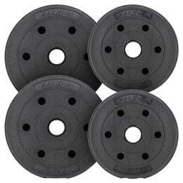 MAXXIVA Zestaw obciążników 7,5 kg, cement, czarny, 4szt