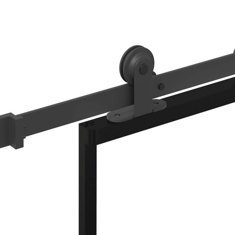 Drzwi przesuwne z osprzętem, 102x205 cm, szkło ESG i aluminium