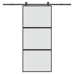 Drzwi przesuwne z zestawem okuć Szkło hartowane i aluminium