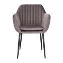 Krzesło Emilia Velvet dark grey/black