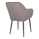 Krzesło Emilia Velvet dark grey/black