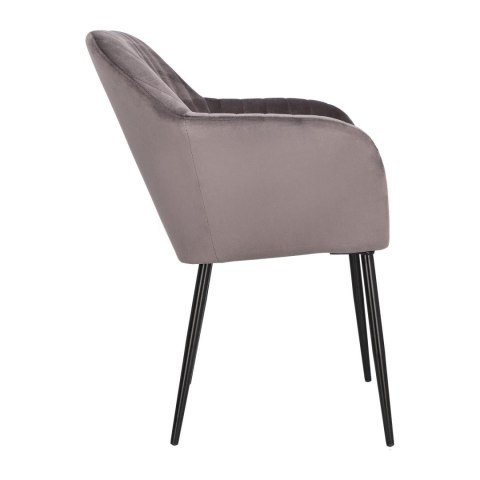 Krzesło Emilia Velvet dark grey/black