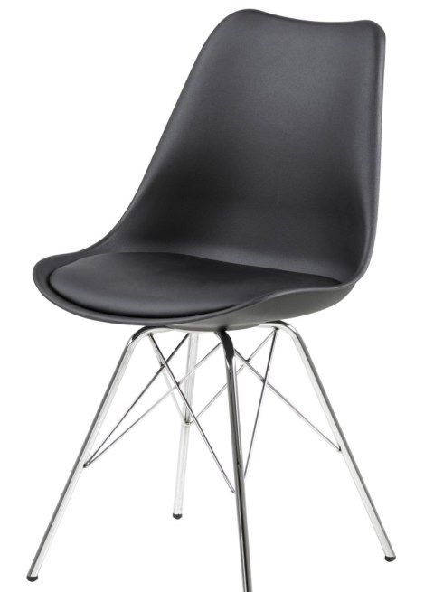 Krzesło Eris PP czarne/chrom