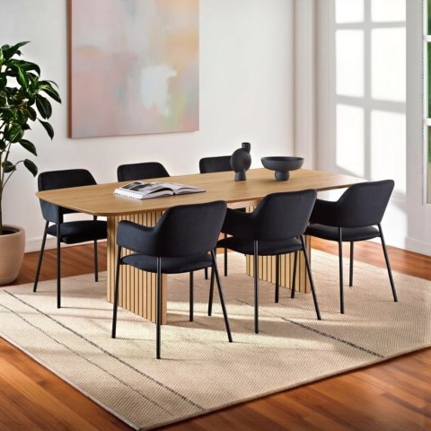 Krzesło Lima welurowe z podłokietnikami