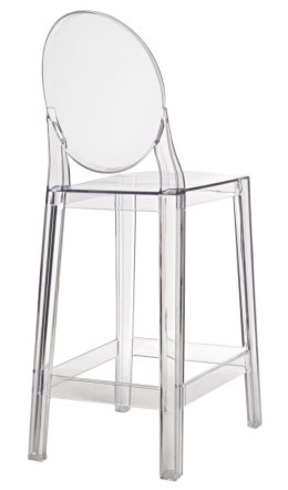 Stołek barowy Viki transparentny 65cm