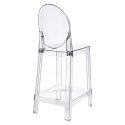 Stołek barowy Viki transparentny 65cm