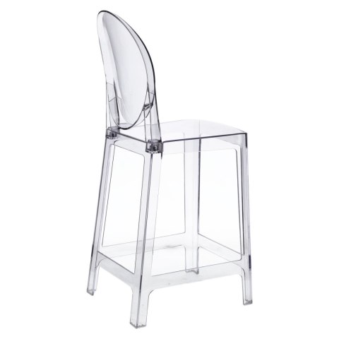 Stołek barowy Viki transparentny 65cm