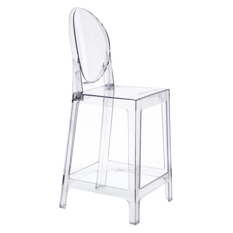 Stołek barowy Viki transparentny 65cm
