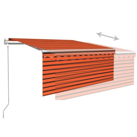 Automatyczna markiza z zasłoną, LED i czujnikiem, 3,5x2,5 m