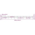 Ogrodzenie ogrodowe z włócznią, stalowe, 1781,5 x 120 cm, czarne