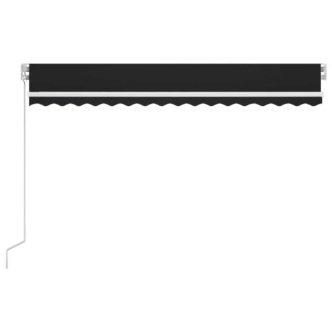 Ręcznie zwijana markiza z LED, 450x350 cm, antracytowa