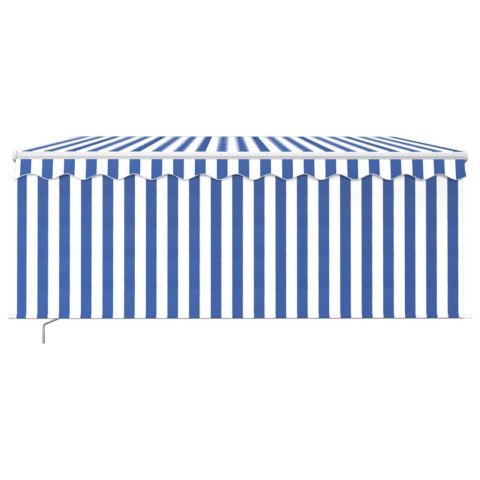 Ręcznie zwijana markiza z zasłoną i LED, 3,5x2,5 m