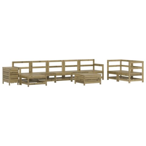 VidaXL 10-cz. zestaw wypoczynkowy do ogrodu, impregnowana sosna