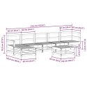 VidaXL 7-cz. zestaw mebli ogrodowych, impregnowane drewno sosnowe