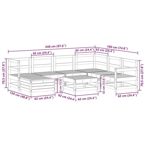 8-cz. zestaw wypoczynkowy do ogrodu, impregnowana sosna