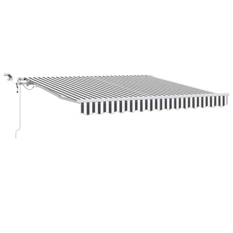 Automatyczna markiza z LED, antracytowo-biała, 300x250 cm
