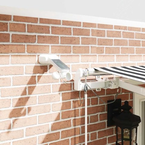 Automatyczna markiza z LED, antracytowo-biała, 400x300 cm