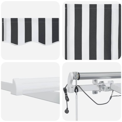 Automatyczna markiza z LED, antracytowo-biała, 400x300 cm