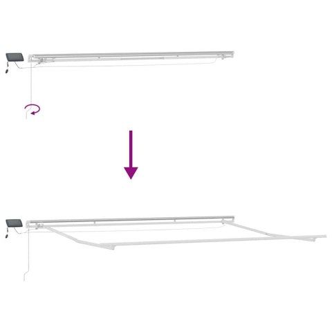 Rama markizy Ze LED Lights Biały 400 × 300 cm Aluminium