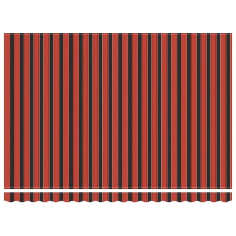 Zwijana markiza, pomarańcz i brąz, 4x3 m, tkanina i aluminium